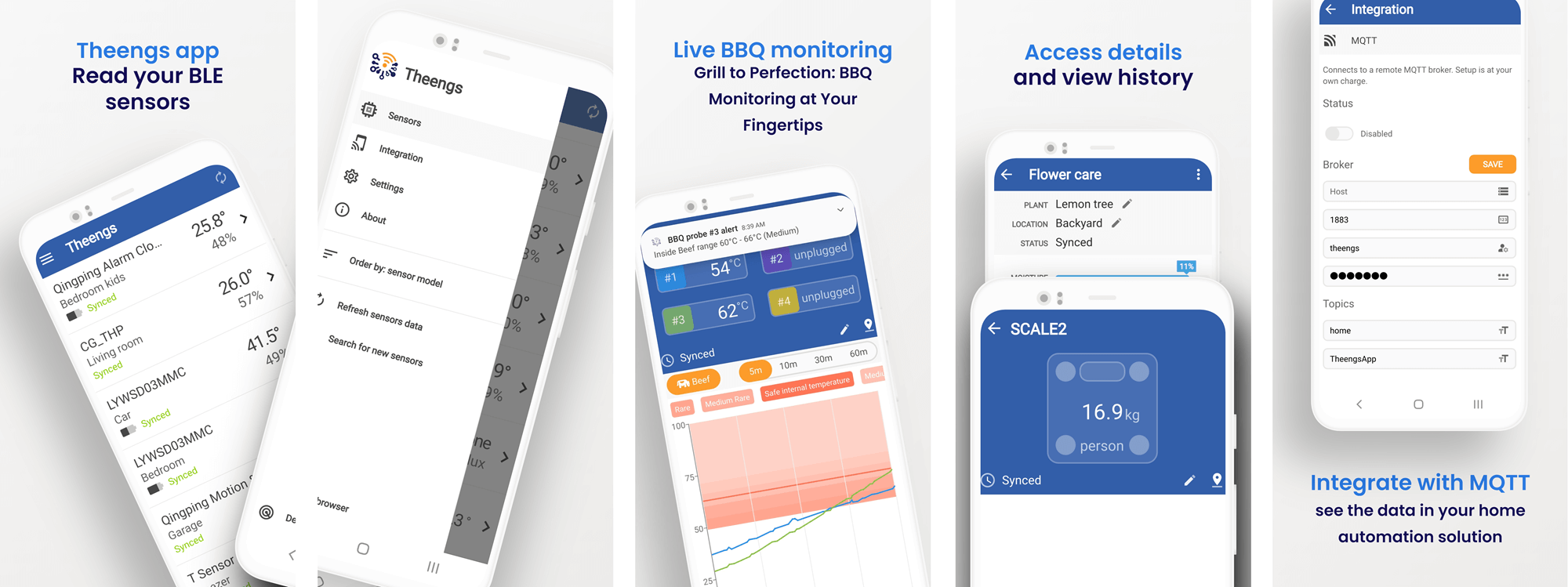 Theengs App screens